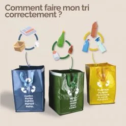 Lot De 3 Sacs De Tri Réutilisables Pour Recyclage Des Déchets - 130 L - Linxor - Multicouleur 8 Lot De 3 Sacs De Tri Réutilisables Pour Recyclage Des Déchets - 130 L - Linxor - Multicouleur -LINXOR Soldes Boutique 58337485 4