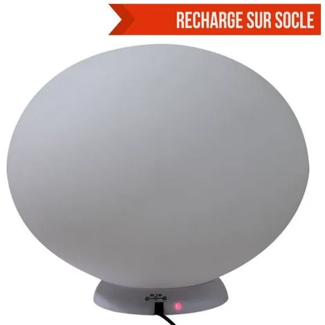Flatball, Lampe Led Flottante 35cm X 35cm X 24cm Rechargeable + Télécommande - Linxor - Blanc 3 Flatball, Lampe Led Flottante 35cm X 35cm X 24cm Rechargeable + Télécommande - Linxor - Blanc – Image 3