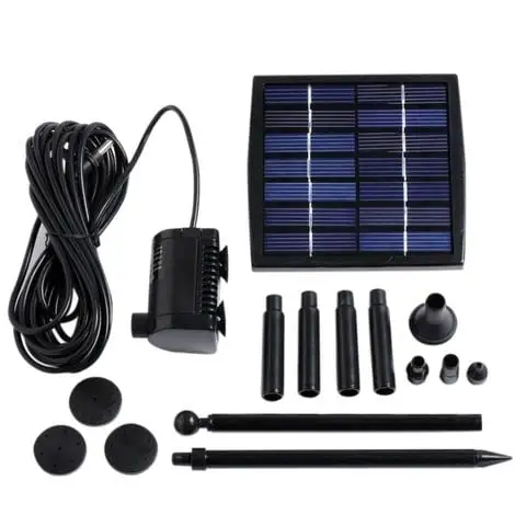 Pompe à Eau Solaire Pour Fontaine, Bassin Ou Jardin... Avec Câble De 5m - Linxor - Noir 2 Pompe à Eau Solaire Pour Fontaine, Bassin Ou Jardin... Avec Câble De 5m - Linxor - Noir – Image 2