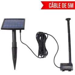 Pompe à Eau Solaire Pour Fontaine, Bassin Ou Jardin... Avec Câble De 5m - Linxor - Noir 9 Pompe à Eau Solaire Pour Fontaine, Bassin Ou Jardin... Avec Câble De 5m - Linxor - Noir -LINXOR Soldes Boutique 89588 5